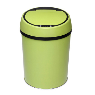 Green Stainless Steel Sensor Dust Bin