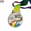 Medalha de recomendação de esmalte de corrida de prata