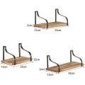 Black Floating Shelves Brackets Wall Mounted Set