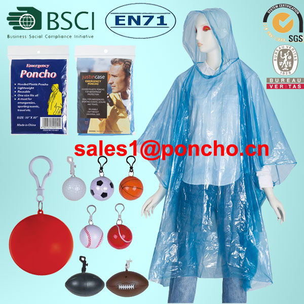 Clear Plain Color Rain Poncho