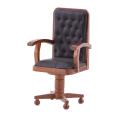 1/12 scale victorian dollhouse office chair with leather