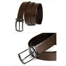 Ceinture élégante pour homme avec ceinture en cuir réversible en cuir bouclé