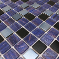 Glass mosaic tiles with composite color patterns