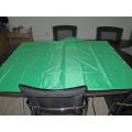 weißer PVC-Kinderregenponcho mit Regenschutzkappe