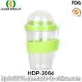 Respetuoso del medio ambiente de doble pared plástico ensalada Shaker Cup (HDP-2064)