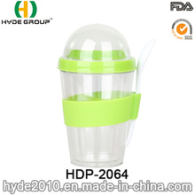 Respetuoso del medio ambiente de doble pared plástico ensalada Shaker Cup (HDP-2064)