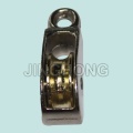 Nickel Plated Fixed Eye U.S Type Pulley With Single Wheel