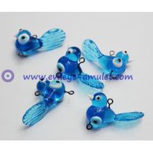 Blue evil eye charm bird pendants wholesale