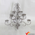 Ceiling Hanging White Vintage Chandelier Candle Holder