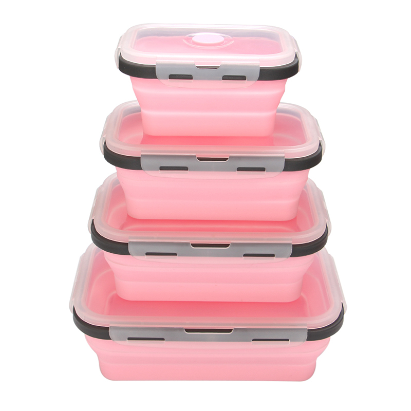 Stackable Food Container Silicone Foldable Lunchbox