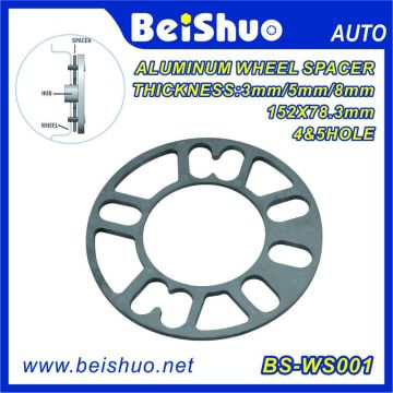 Liga de alumínio 4 e 5 Lug espaçador de roda de 5 milímetros para veículos automotivos