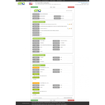 Datos comerciales de importación de la manguera de goma USA