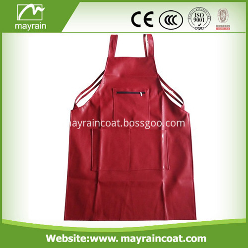 Red Color PU Apron