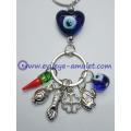 Handmade Turkish evil eye keychain blue eye