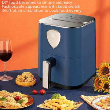 Grelha de fritadeira de ar elétrico sem óleo 5L 1300W