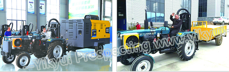 180m 200m portable tractor type water well drilling rig 0