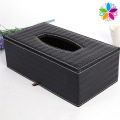 Rectangle Weave Design Leatherette Tissue Box (ZJH062)