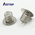 Button spring with riveted gaskets for keyboards pcb