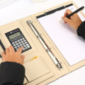 File Folder Multi-Function Calculator Black Portfolio Folder