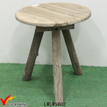 Round 3 Legs Cama de madeira rústica de madeira Side Table