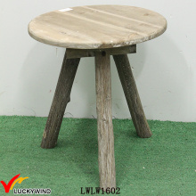 Rond 3 jambières Table de chevet rustique en bois rustique