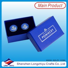 Francia Personalizado Cufflink Make Your Own Cufflinks con caja de regalo