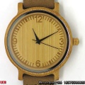 Top Qualität Carbonized Bambus Uhr Quarzuhr Hl18