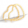 Fashion Women Jewelry Heart Design Hoop Earrings with 18K Real Gold Plated