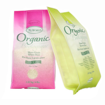 Quad Seal Bag Plastic packaging For Rice