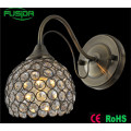 Antigo bronze Mosaico Vidro Bedside parede lâmpada Wall Light