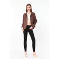 Loose Antler Velvet Leather Jacket