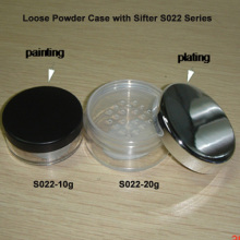 20g Clear Powder jar with Shiny Silver Cap