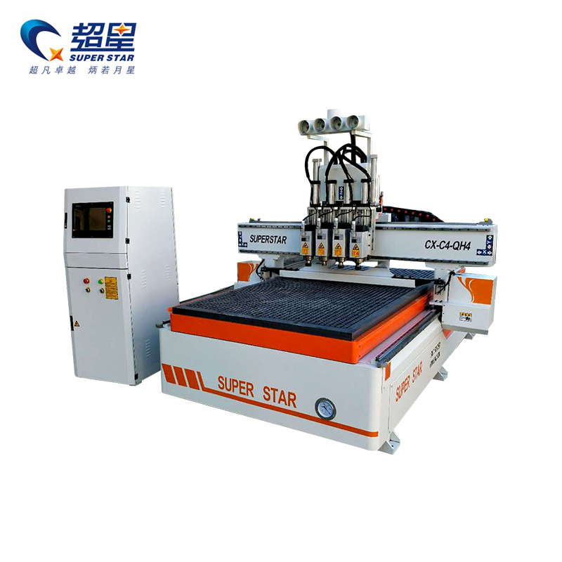 High speed multihead wood machine