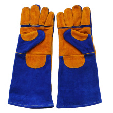 Long Double Palm Cowhide Heat Resistant Safety Welding Gloves