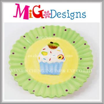 Custom Brand Eco-Friendly Cake Design Ceramic Candy Plate and Dish