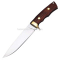 Tactical Military Knife with Rivet Wood Handle