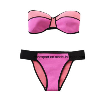 Venda quente de neoprene bikini praia de banho para senhoras (ssbk02)