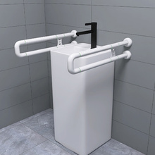 Barra de mão de handrail de handicap dobrável em forma de vaso sanitário