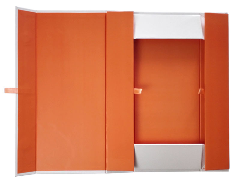 Folding Custom Orange Gift Box