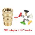 M22 Male 1/4" Female quick Brass Adapter/ Connector