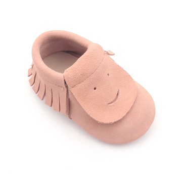 Mocassins bébé en daim amusants