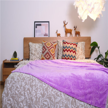 Jacquard Microfiber Fabric Non-Toxic Coral Fleece Blankets