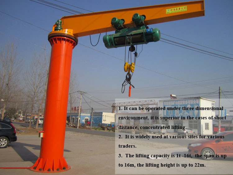 Electric Floor Mounted Slewing Jib Crane