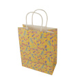 Eco-friendly Full Color Printing Vellum Paper Bag Flat Beautiful Kraft Paper Bag