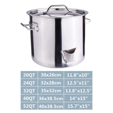 Pot de vapeur tamale 20qt en acier inoxydable