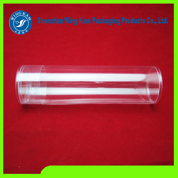 clear plastic tube round container