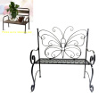 Functional Metal Linellae Butterfly Bench Double Flowerpot Stand Craft