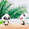 Customizd 3D Panda Silicone PVC suave llavero de metal