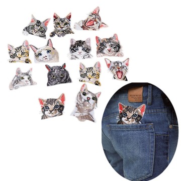 Cute Cat Patches High Quality 3D Embroidery Patch