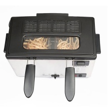 3L Manual Control Stainless Steel Housing Electric Deep Fryer for Chicken